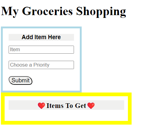 Grocery Shopping App